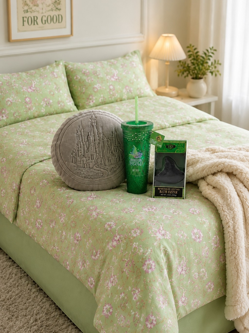 Wicked x Katie Kime Designer Bedding & Emerald City Pillow Bundle